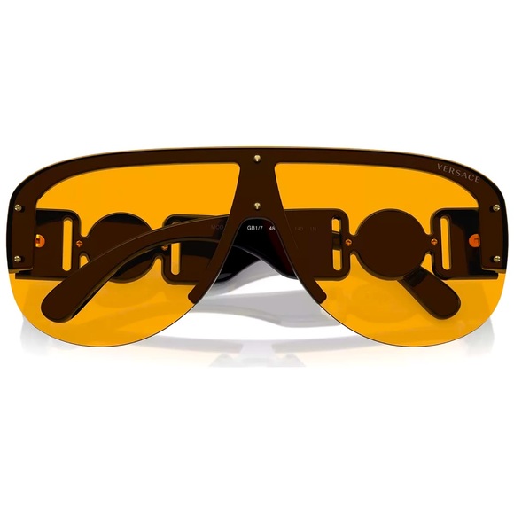 Versace NWT Unisex Sunglasses VE4391 in Black/Orange - Picture 5 of 6